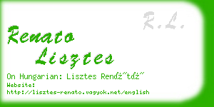 renato lisztes business card